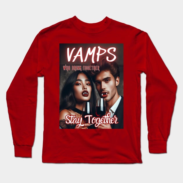 Vamps Who Drink Together, Stay Together v1 Long Sleeve T-Shirt by GeekGirlsBazaar